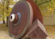 a rusty sculpture